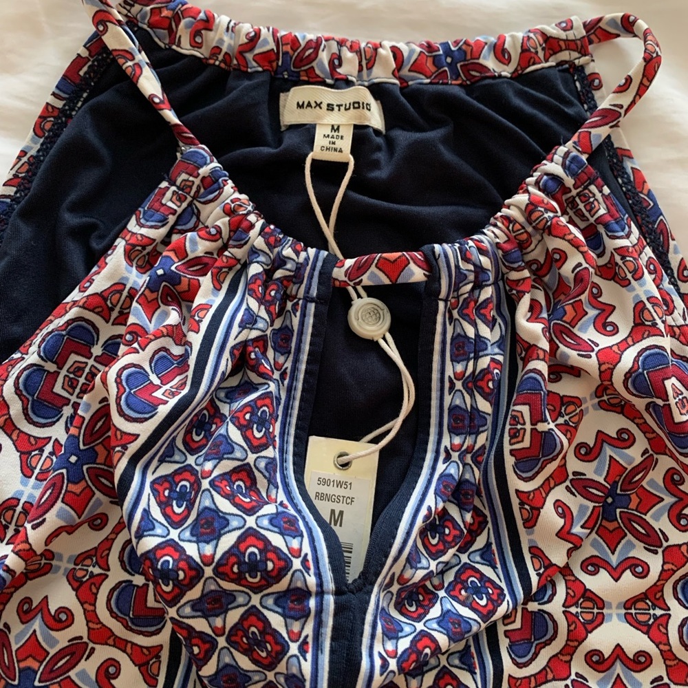 Max Studio mid length, patterned dress